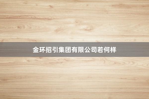 金环招引集团有限公司若何样