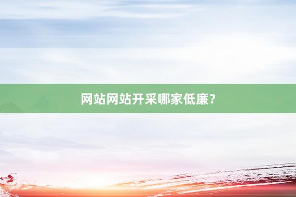 网站网站开采哪家低廉？